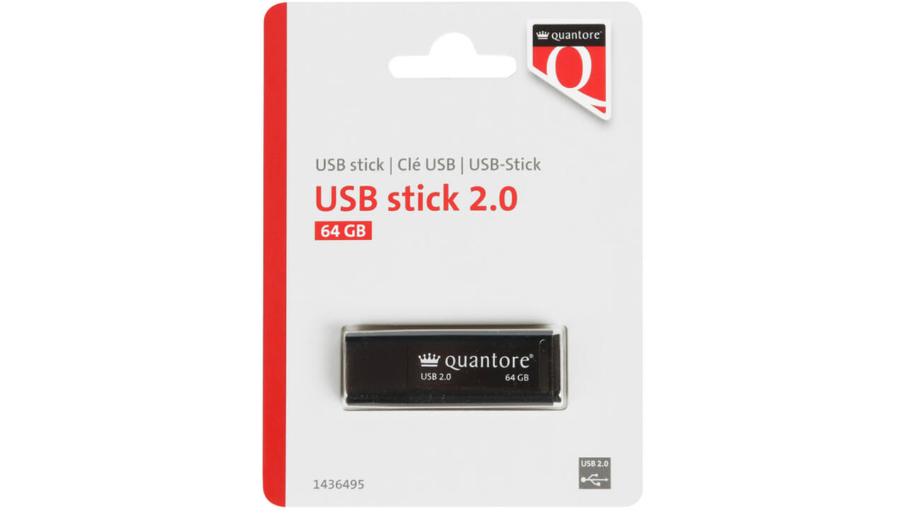USB-stick Quantore 64GB 2.0 zwart