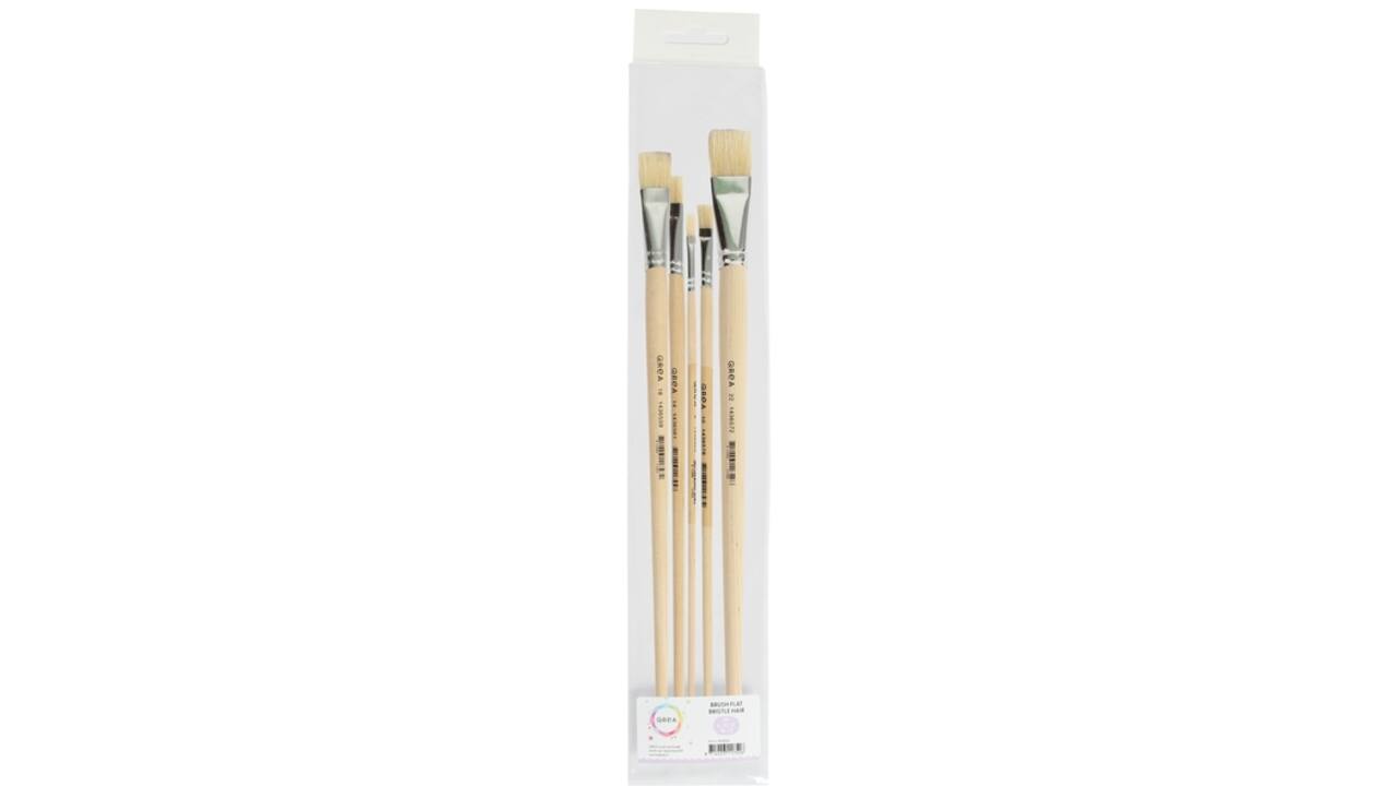 Kwast Qrea varkenshaar set à 5 breedtes
