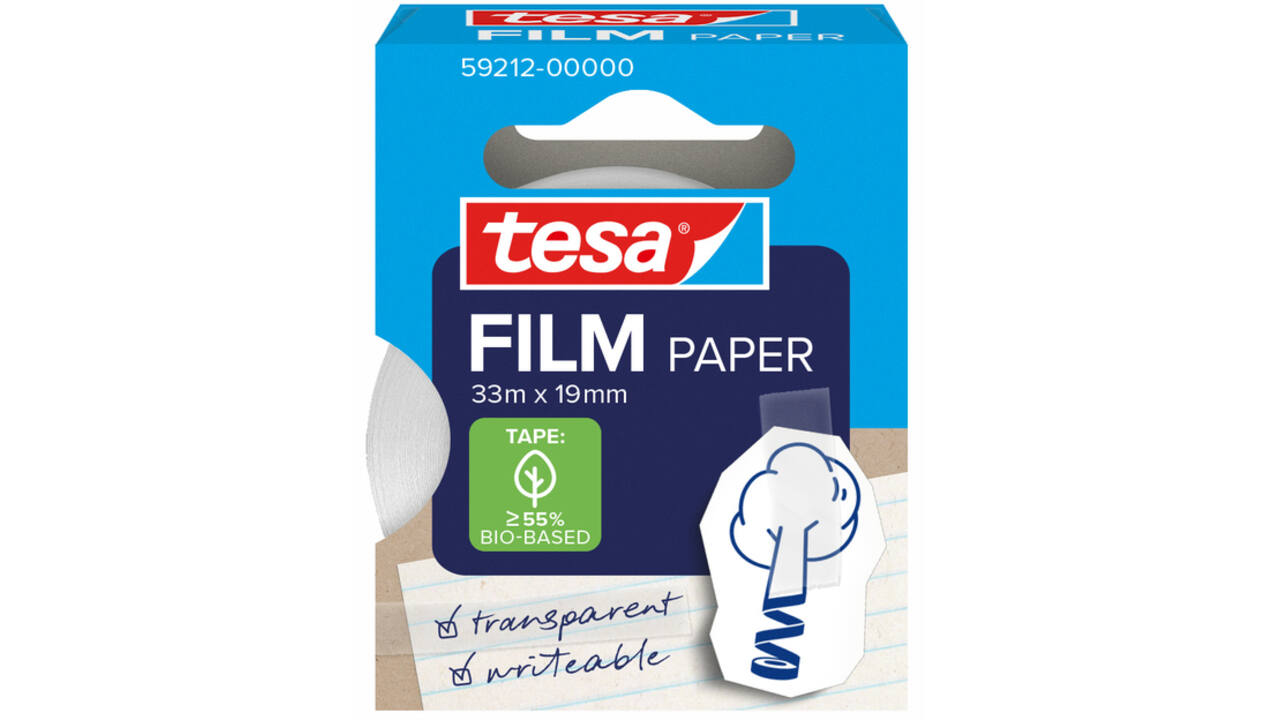 Plakband tesafilm papier 19mmx33m