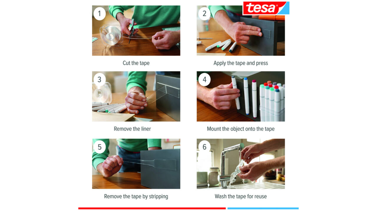 Plakband tesa Nano dubbelz 30mmx3m