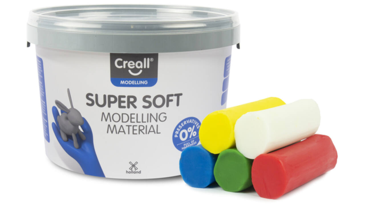 Klei Creall supersoft rood/blauw/groen/geel/wit 1750gram