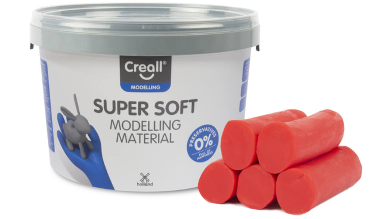 Klei Creall supersoft rood 1750gram