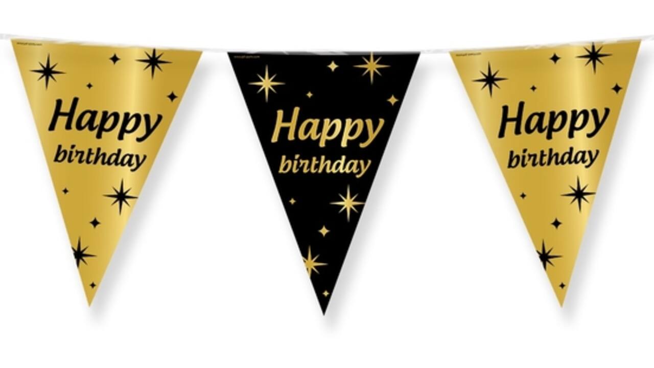 Classy Party flags foil Happy Birthday