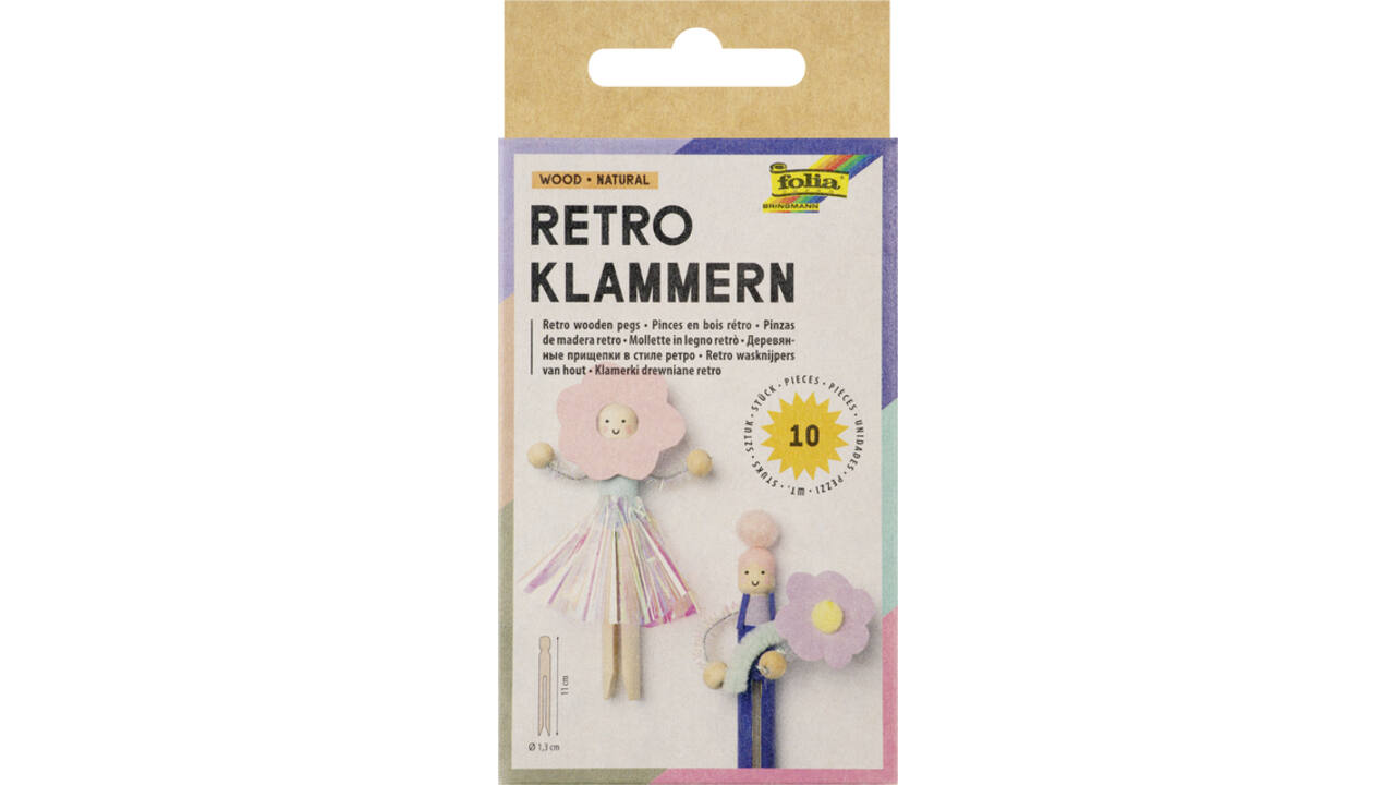 Wasknijper Folia retro pak à 10 stuks