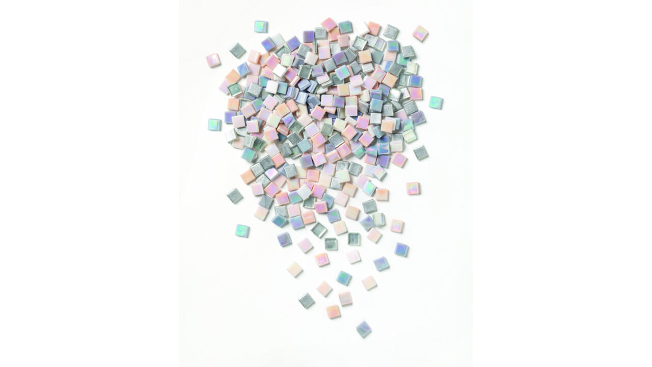 Mozaieksteentjes Folia 10x10mm glas iriserend
