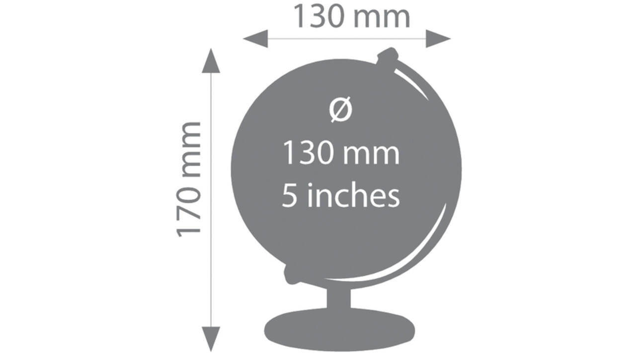 Globe Troika 13cm zwart-zilver