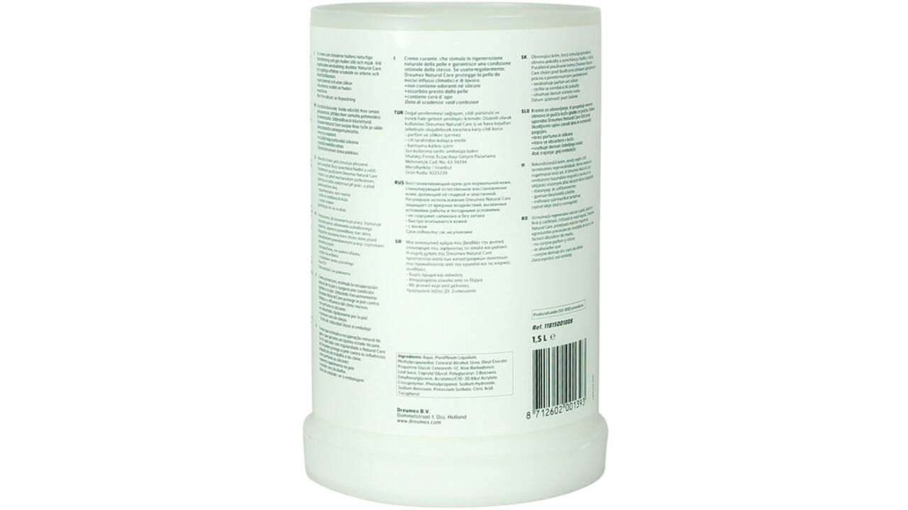 Handcrème Dreumex Natural Care vulling One2clean 1500ml