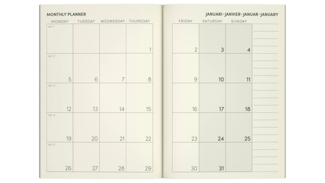 Agenda 2026 Lannoo pocket Flowers Bouquet 7dagen/2pagina's roze