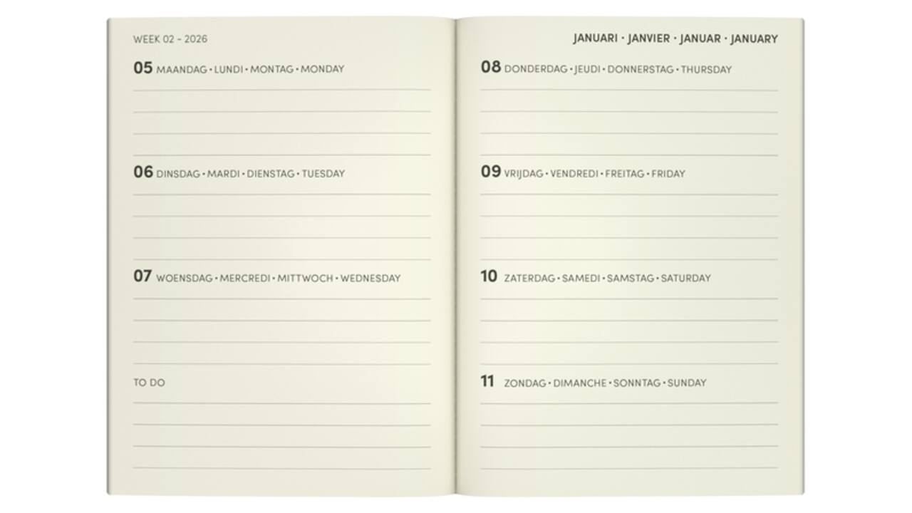 Agenda 2026 Lannoo 110x150 Gradient 7dagen/2pagina's