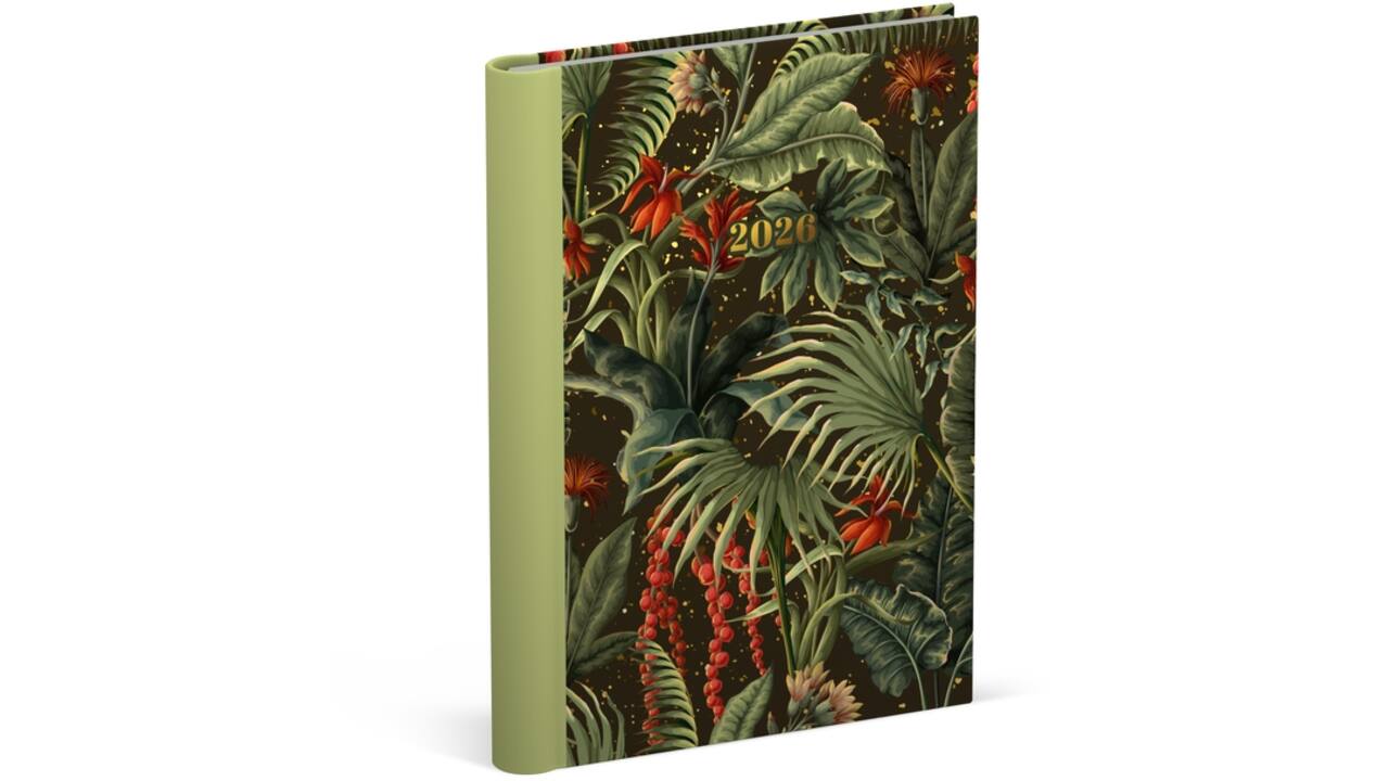 Agenda 2026 Lannoo 120x160 Botanic 7dagen/2pagina's zwart groen