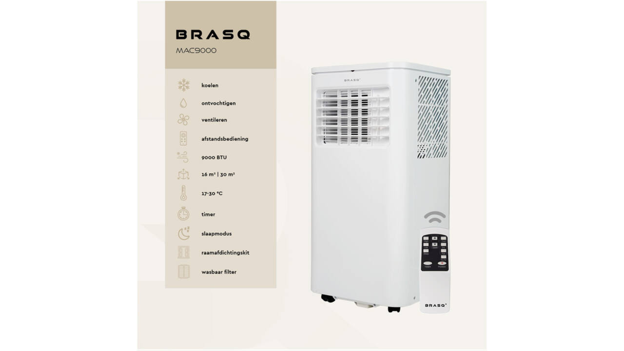 Airconditioning BRASQ MAC9000 9000 BTU wit