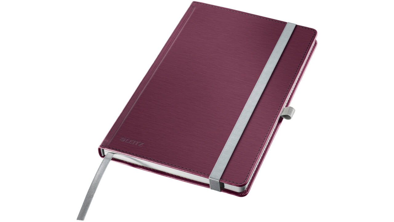 Notitieboek Leitz Style A5 lijn 160 pagina's 100gr rood