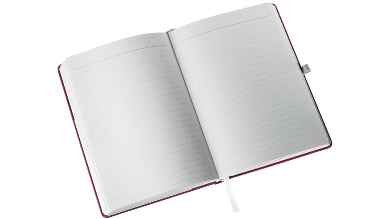 Notitieboek Leitz Style A5 lijn 160 pagina's 100gr rood