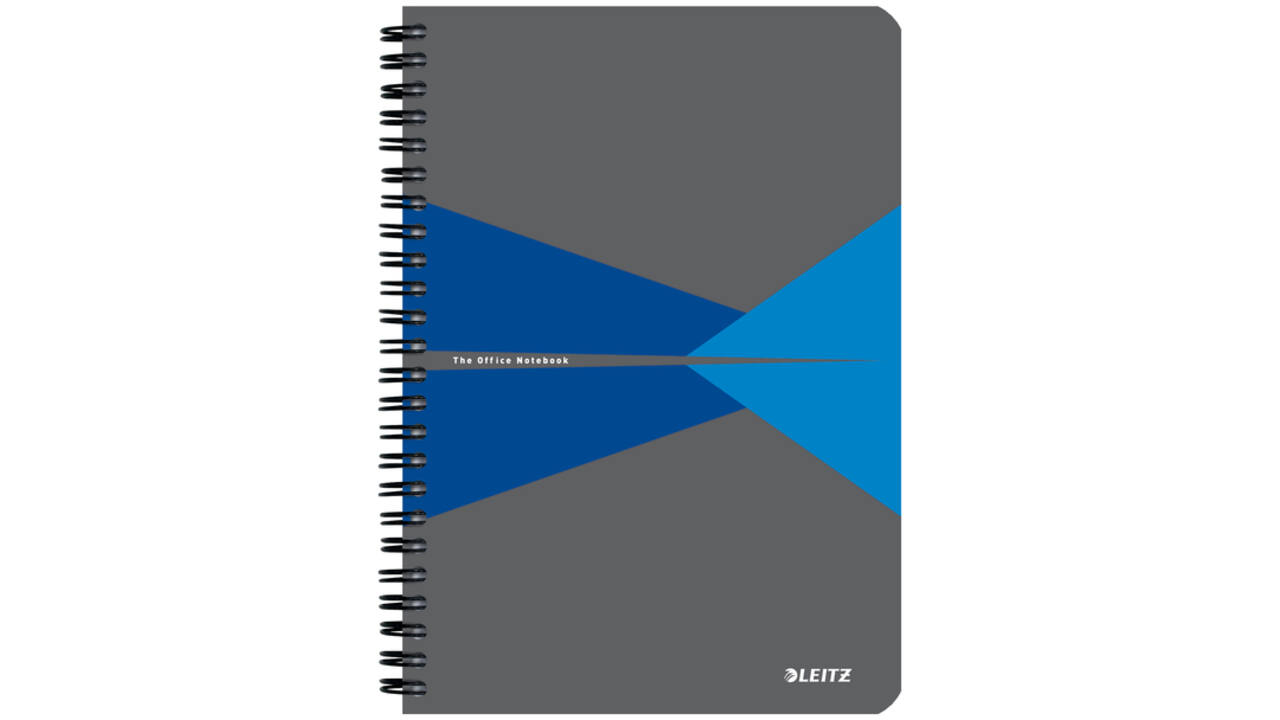 Notitieboek Leitz Office A5 lijn 180 pagina's 80gr grijs blauw