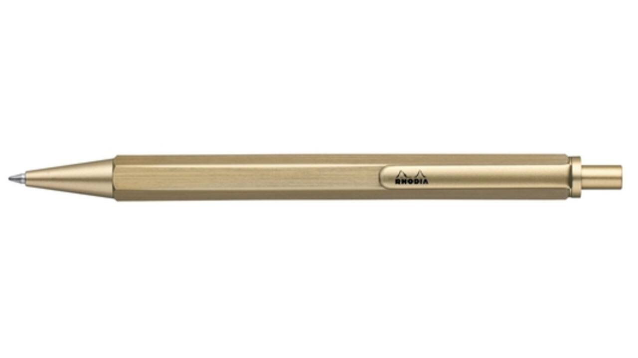 Balpen Rhodia scRipt medium goud