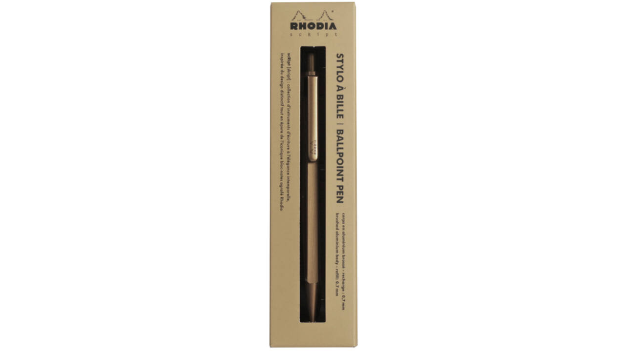 Balpen Rhodia scRipt medium goud