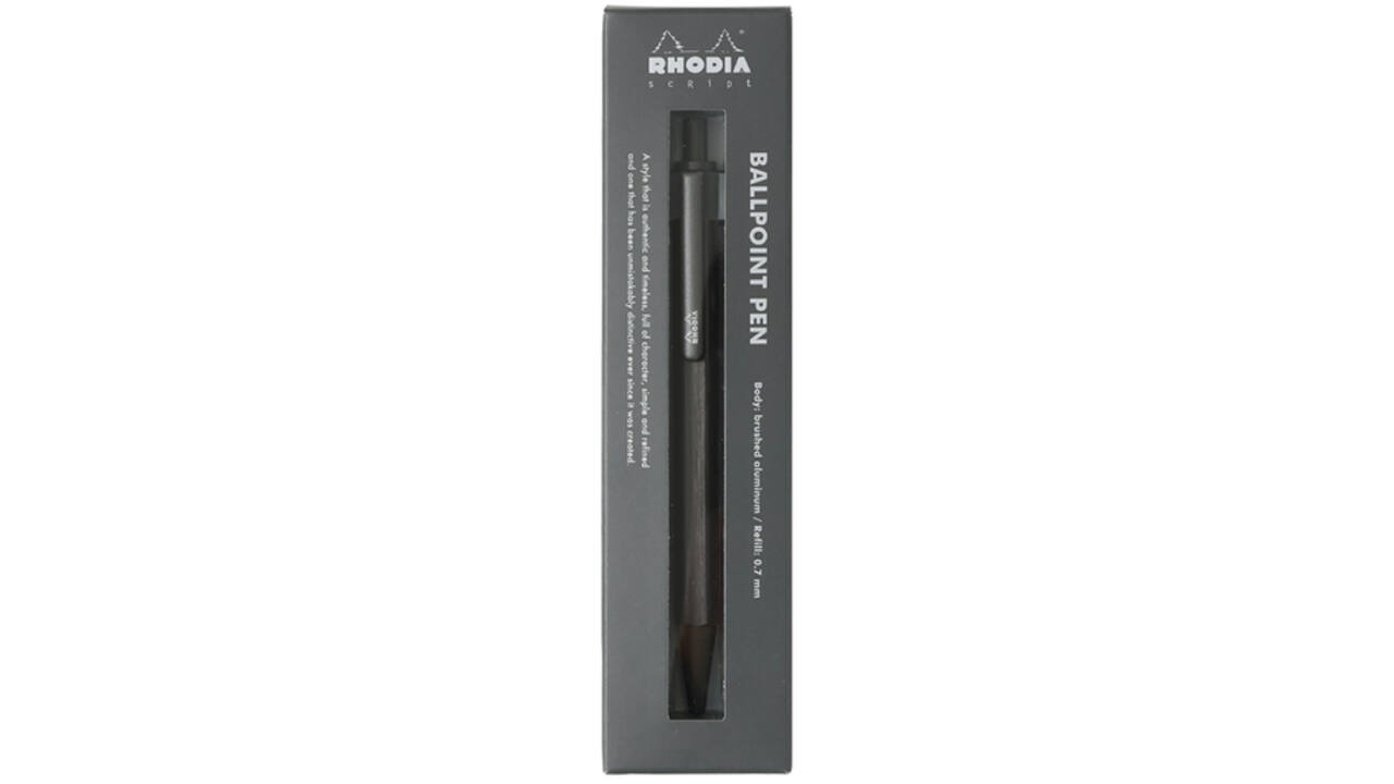 Balpen Rhodia scRipt medium titanium