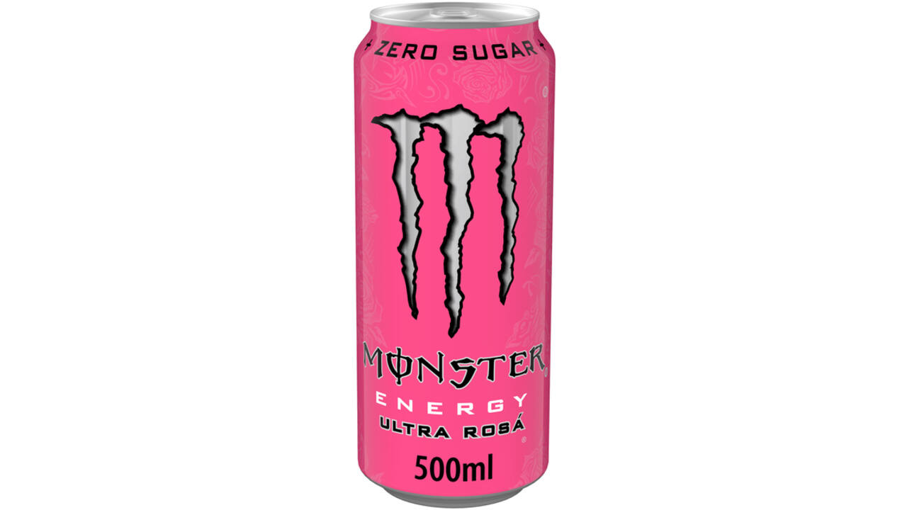 Energiedrank Monster ultra rosa blik suikervrij 500ml