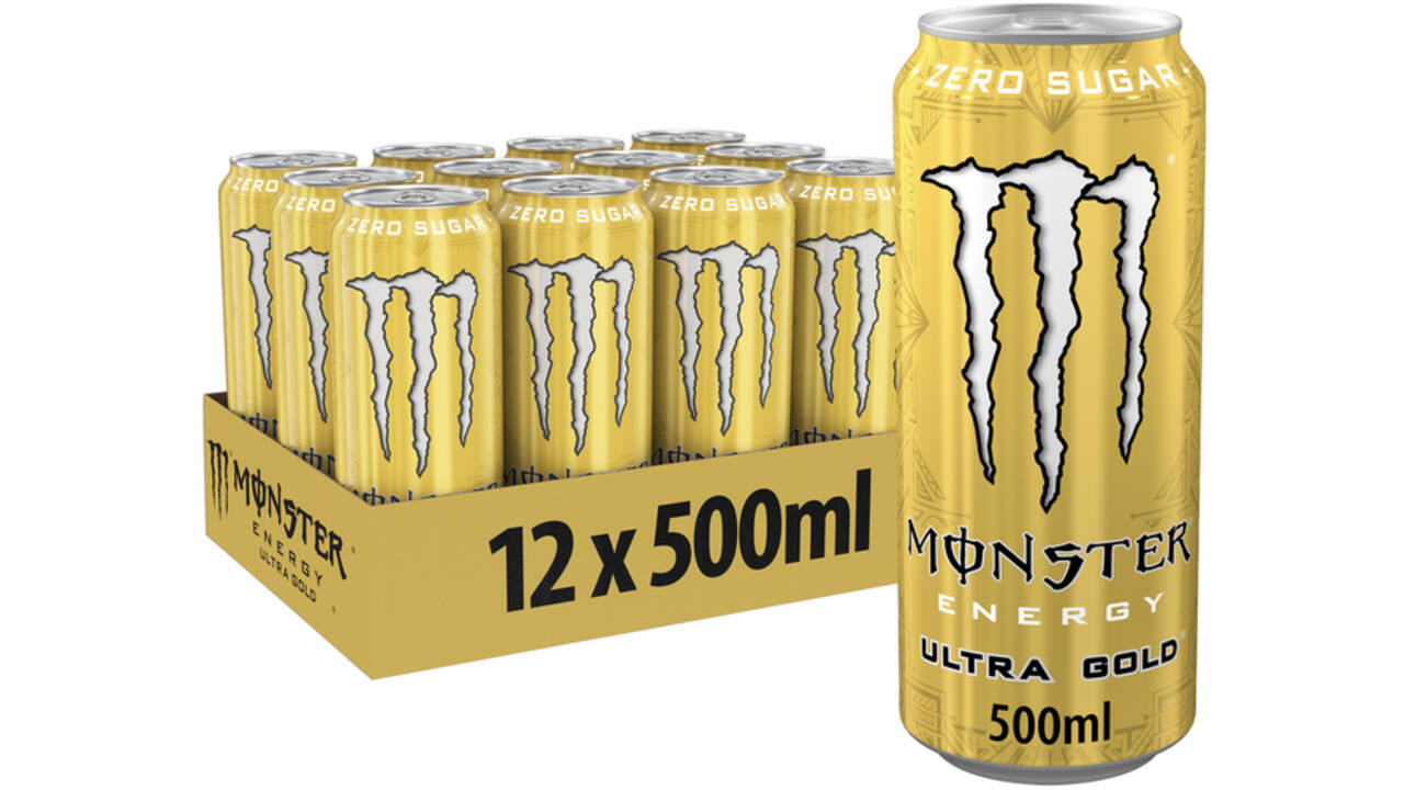 Energiedrank Monster ultra gold suikervrij blik 500ml