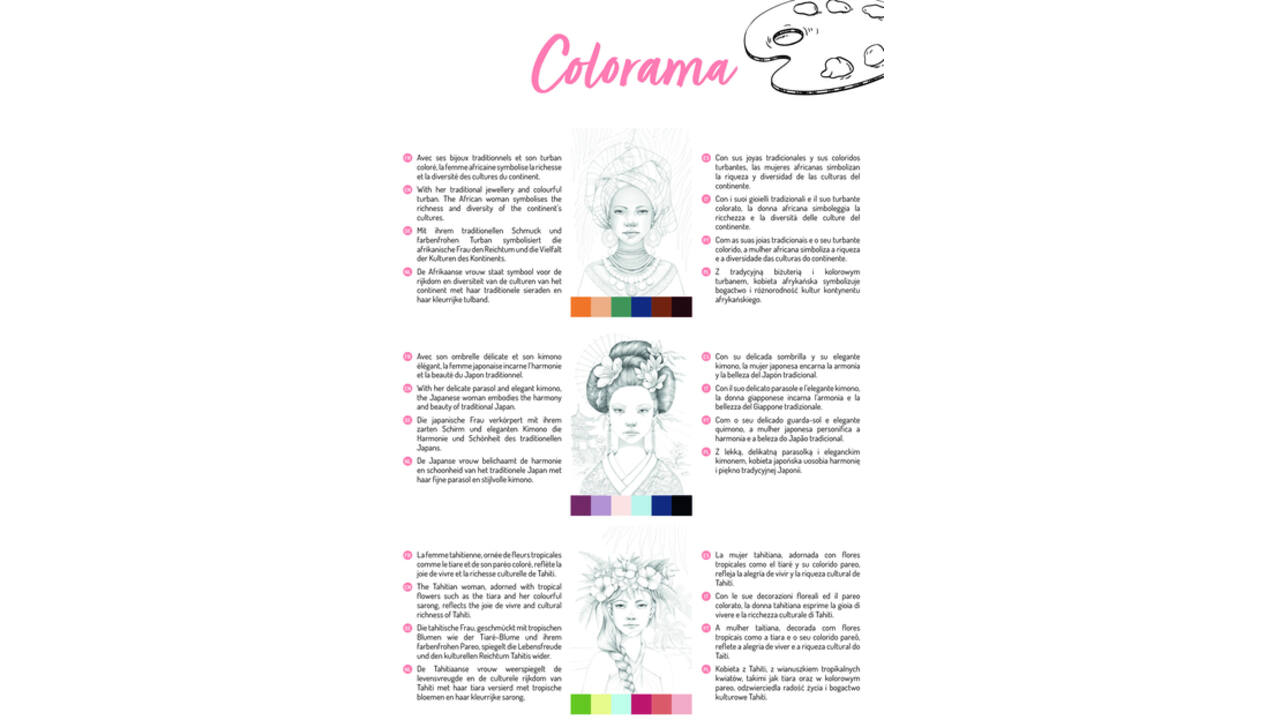 Kleurboek Clairefontaine Odelia A4 Vrouwen