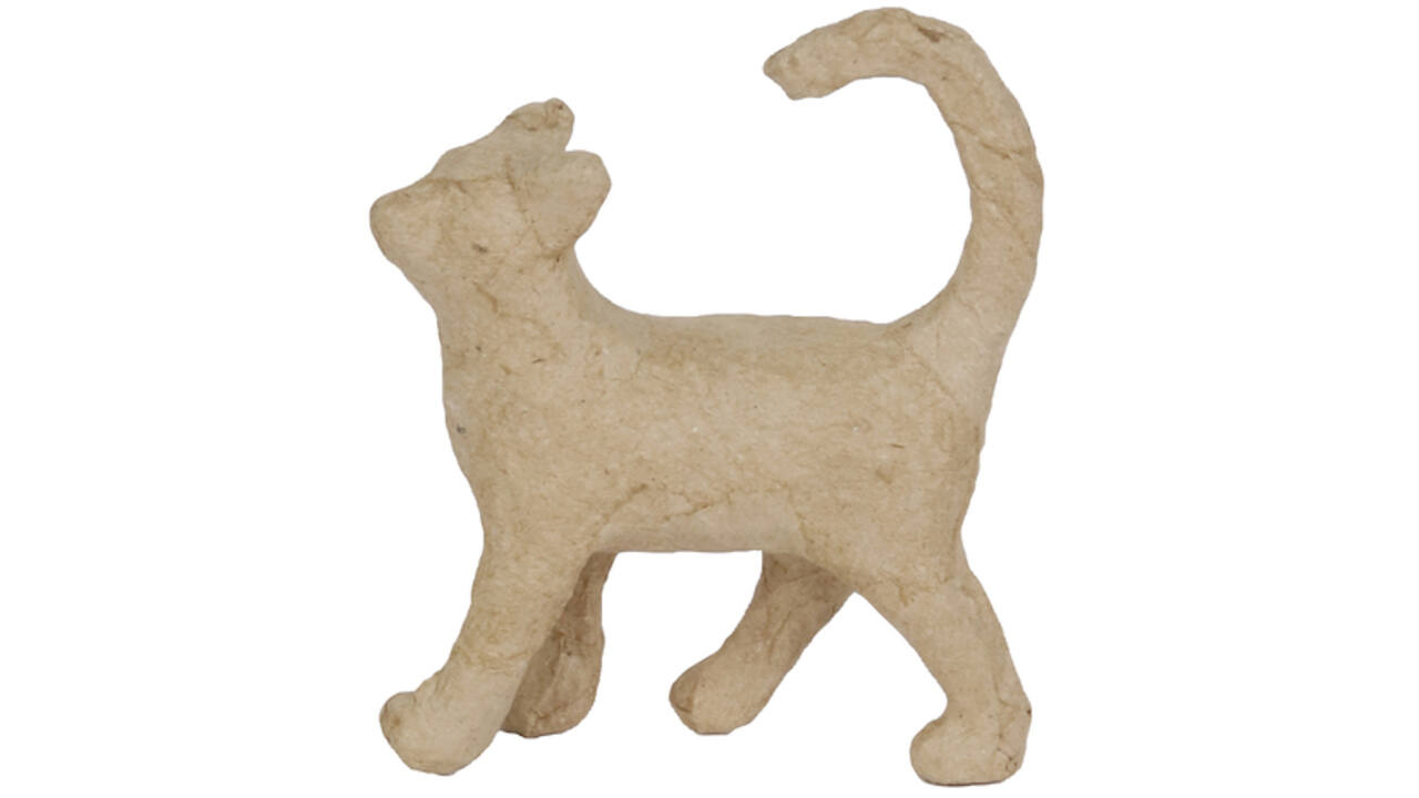 Figuur Décopatch kat rechtopstaand 11x3.5x12cm