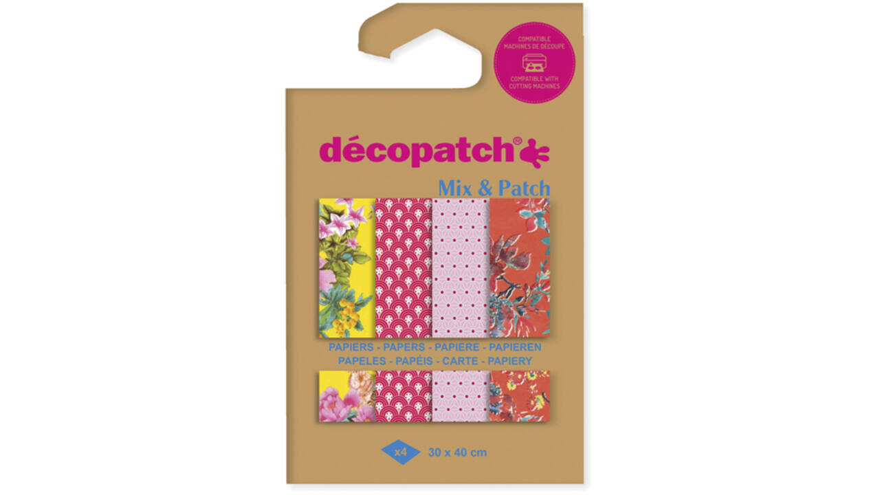 Hobbypapier Décopatch 30x40cm set à 4 vel thema Wandeling in Kyoto