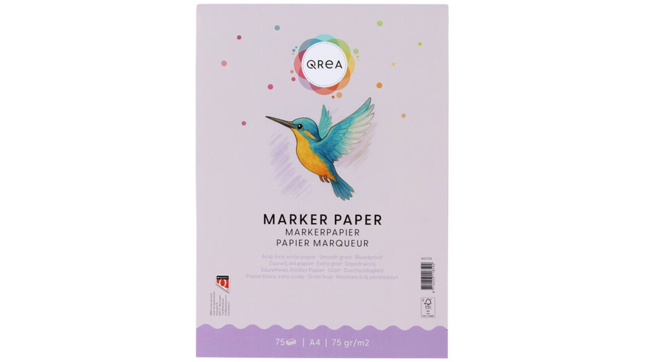 Markerblok Qrea A4 75gram 75vel