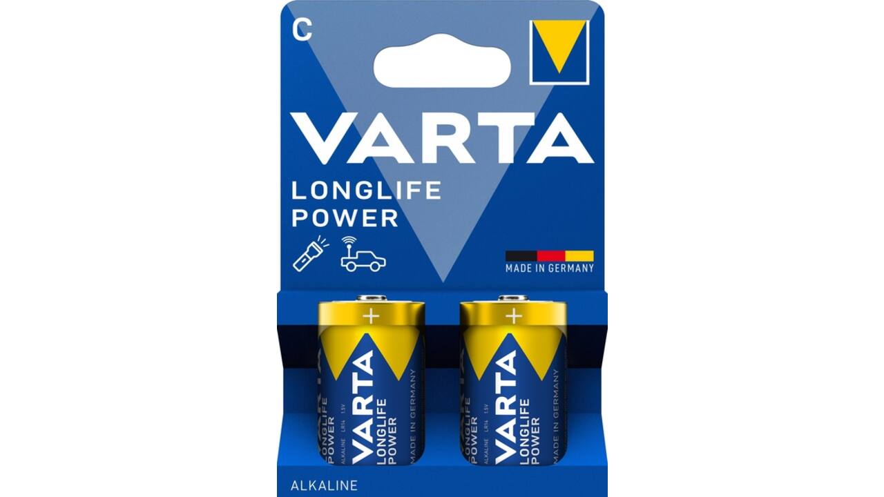 Batterij Varta Longlife Power 2x C