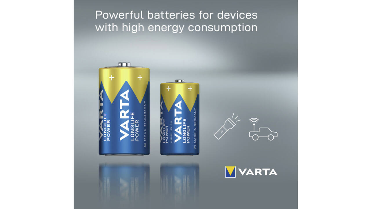 Batterij Varta Longlife Power 2x D