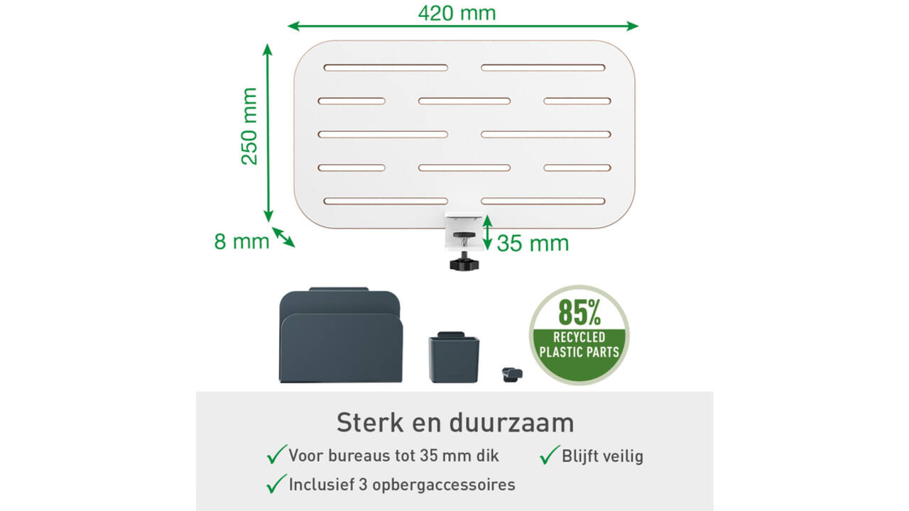 Ergo Elektrische thuiswerkplek set Leitz pakket 3