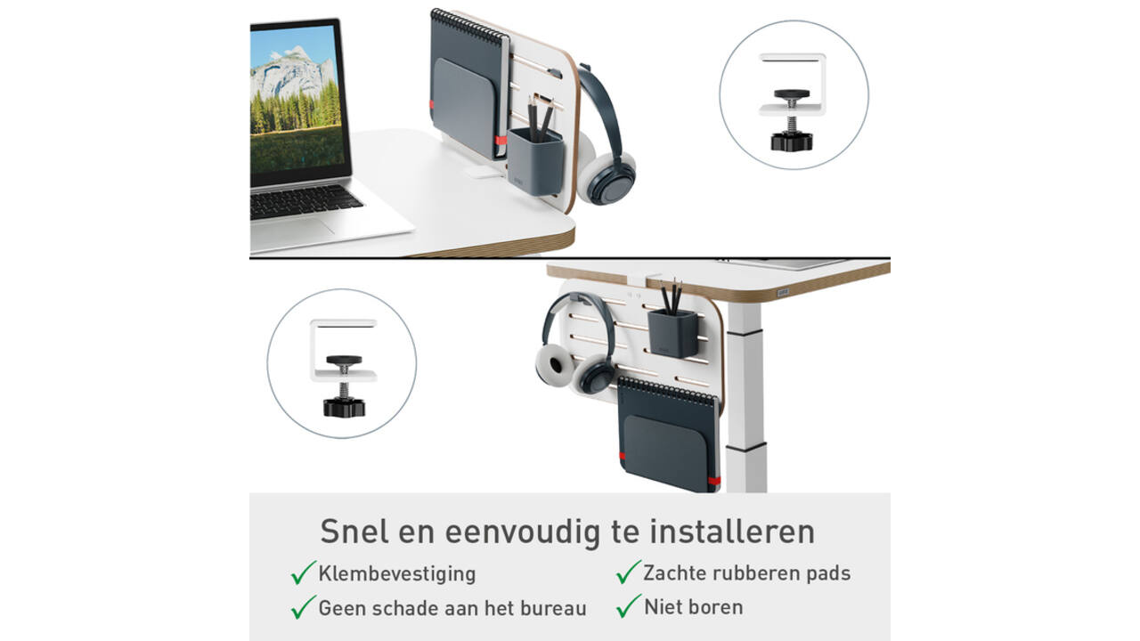 Ergo Elektrische thuiswerkplek set Leitz pakket 3