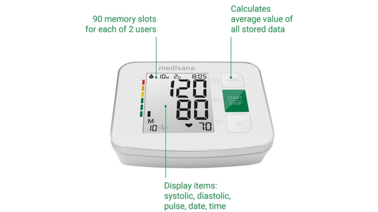 Bovenarmbloeddrukmeter Medisana BU 512