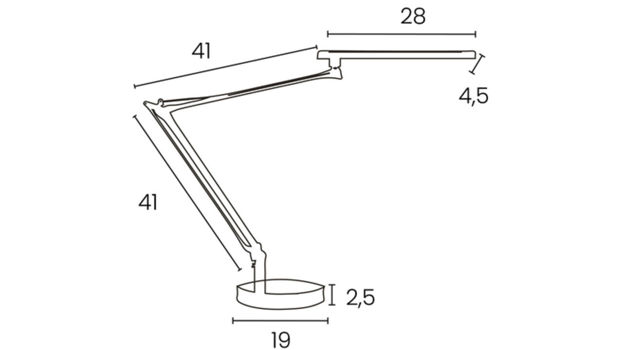 Bureaulamp Unilux Mamboled 2.0 led grijs