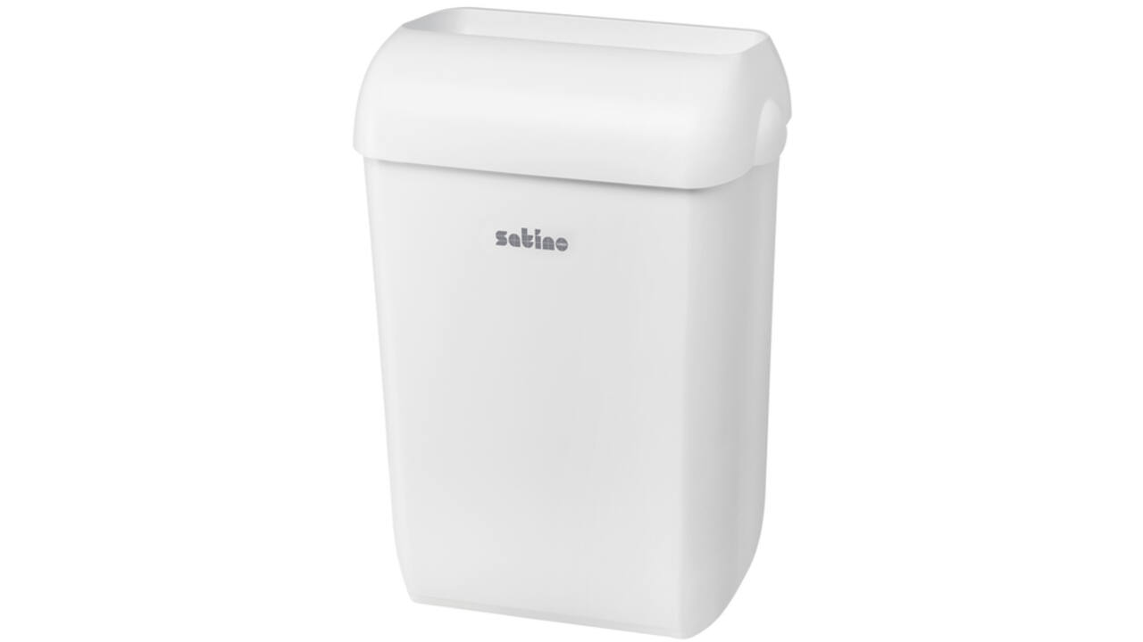 Afvalbak Satino open inworp 43 liter wit 332570