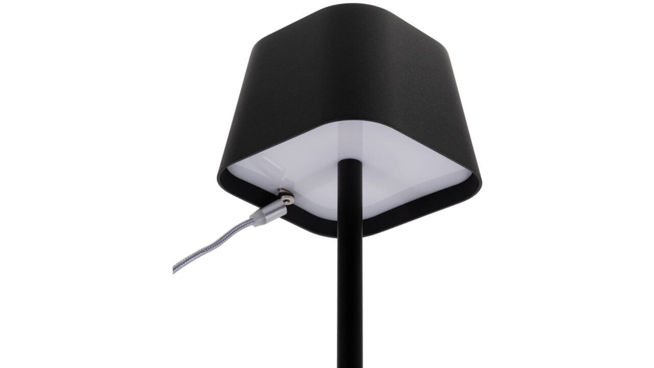Tafellamp Securit Georgina LED oplaadbaar dimbaar zwart