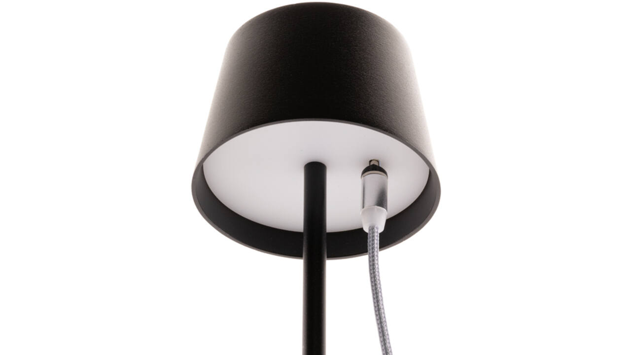 Tafellamp Securit MonteCarlo LED oplaadbaar dimbaar zwart