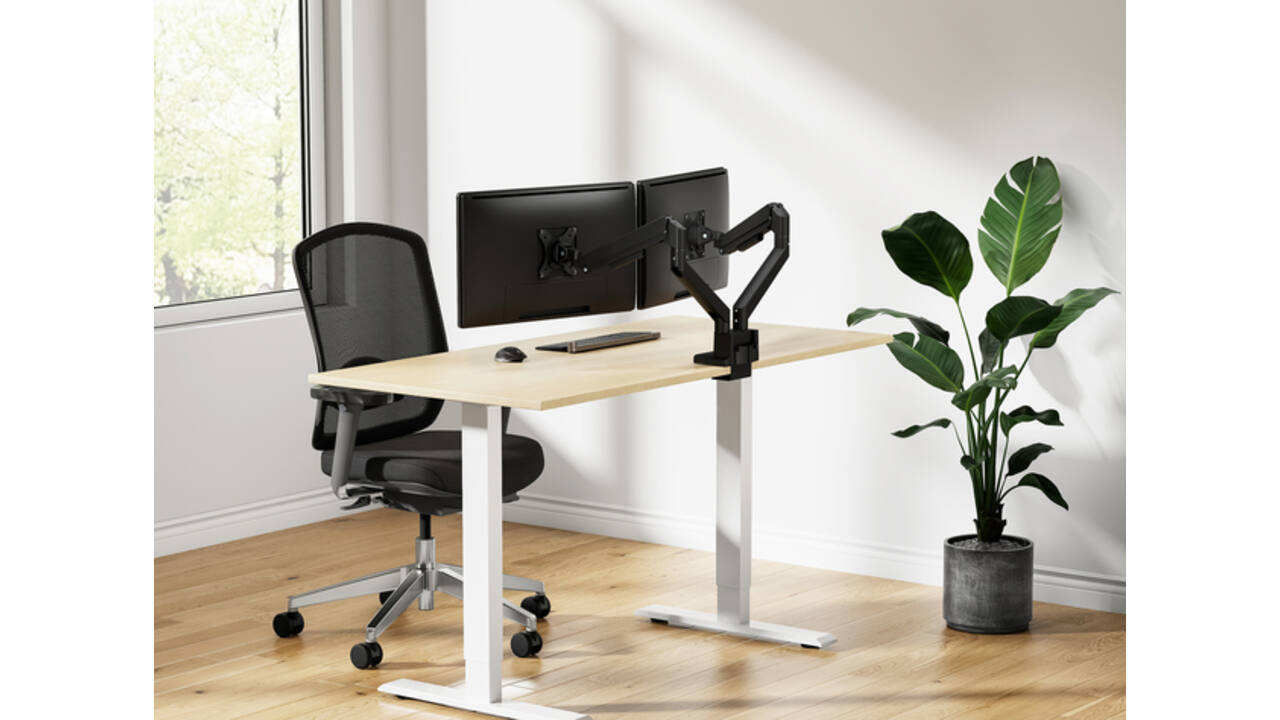 Monitorarm Neomounts NEXT Slim 2 schermen 32 inch zwart