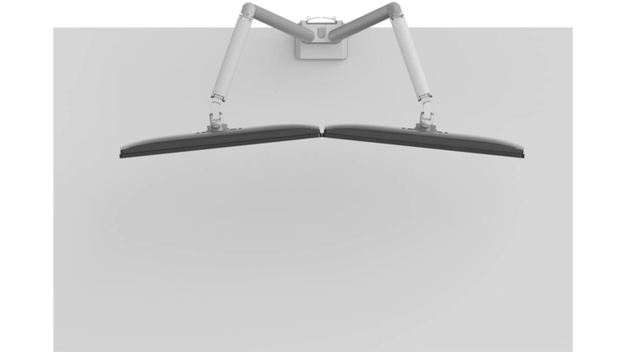 Monitorarm Neomounts NEXT Slim 2 schermen 32 inch zilver