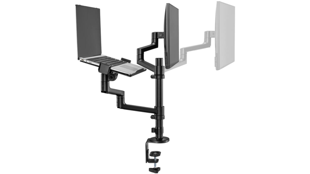 Monitorarm + laptophouder Neomounts NEXT DS20 17-27'' zwart