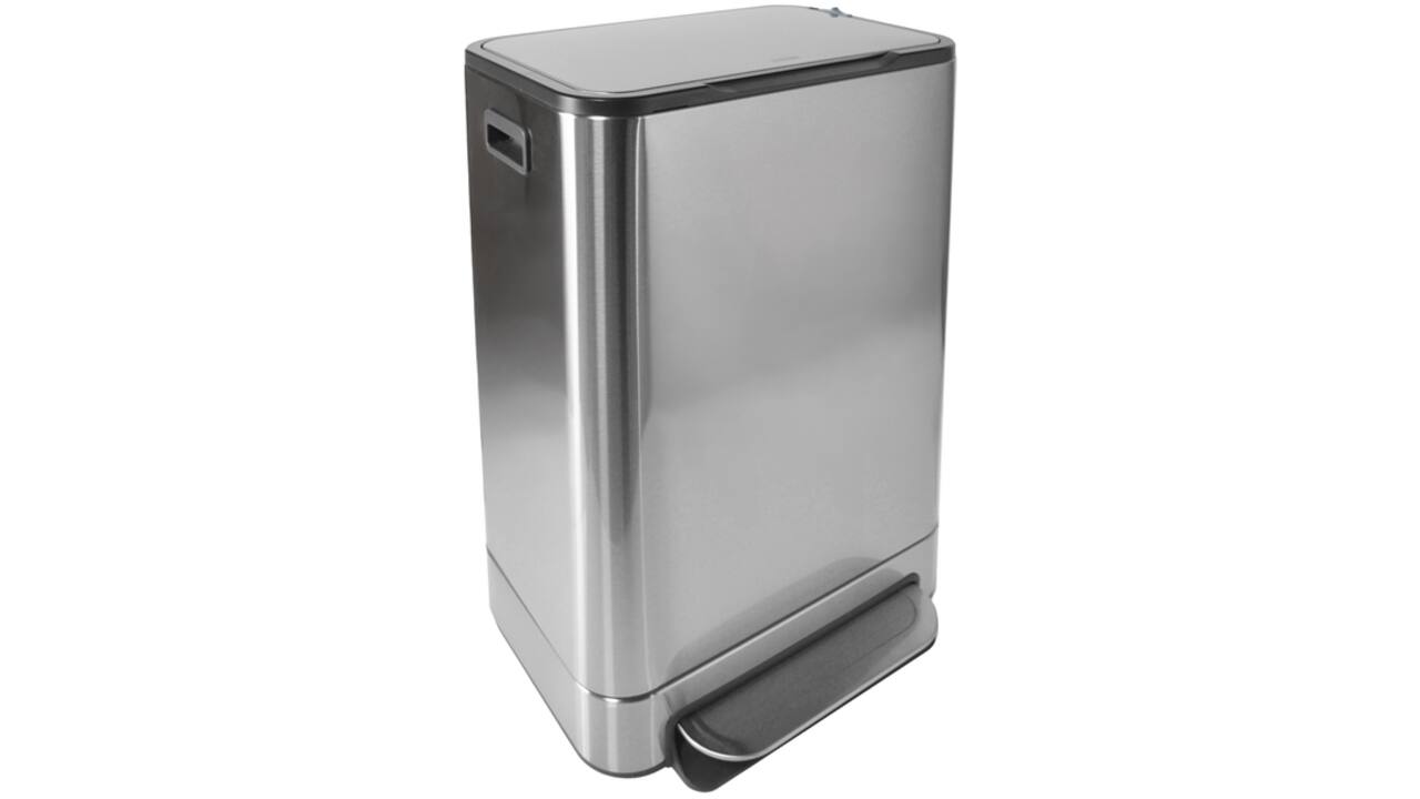 Pedaalemmer Desq 40 liter rvs zilver