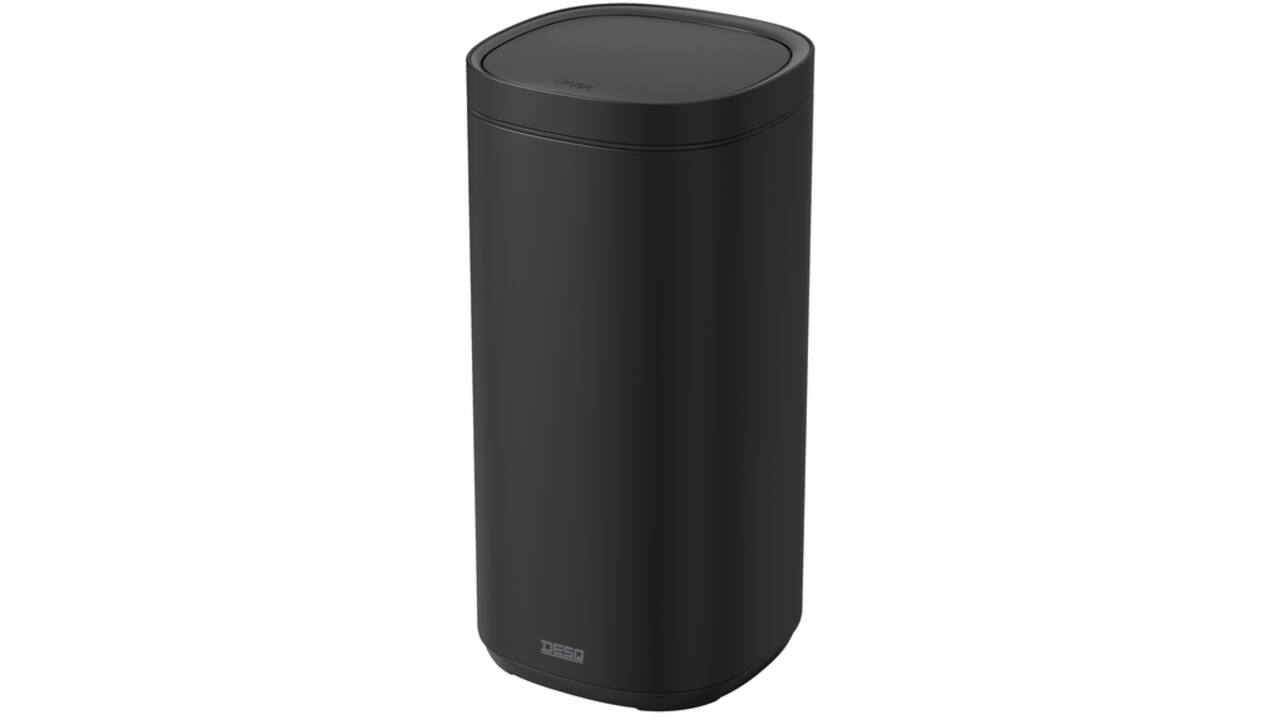 Afvalbak Desq Touch 30 liter RVS zwart