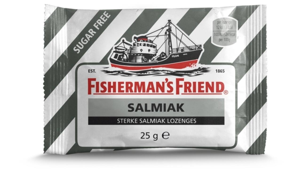 Keelpastilles Fisherman's Friend salmiak suikervrij zak 25 gram
