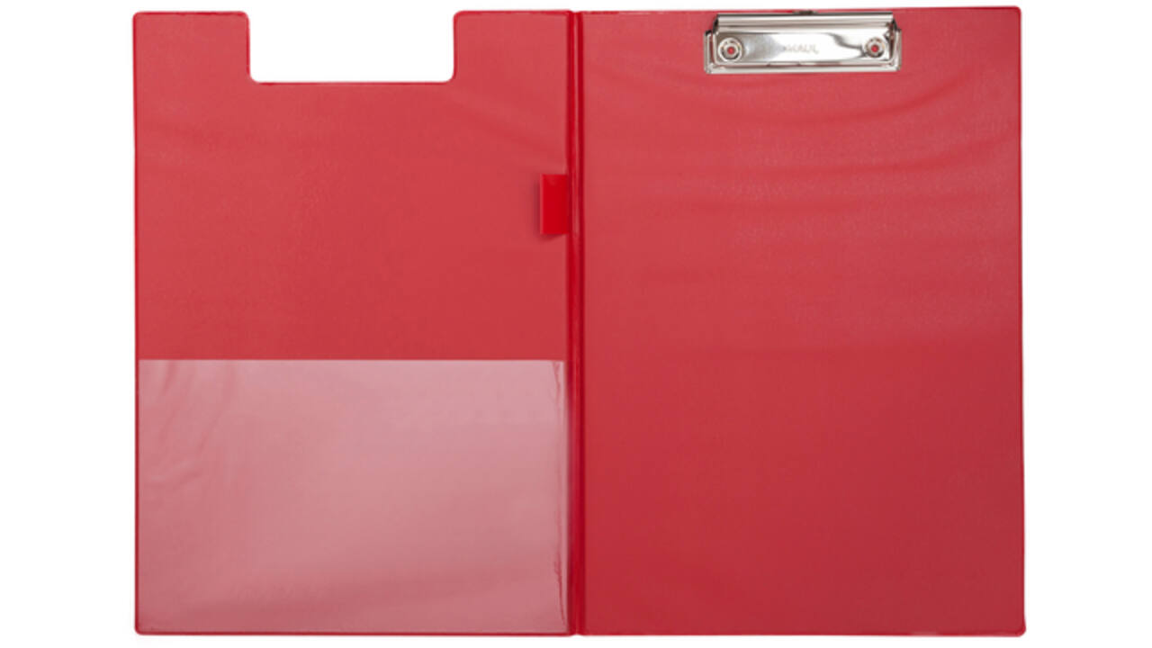 Klembordmap MAUL A4 staand PVC met penlus rood