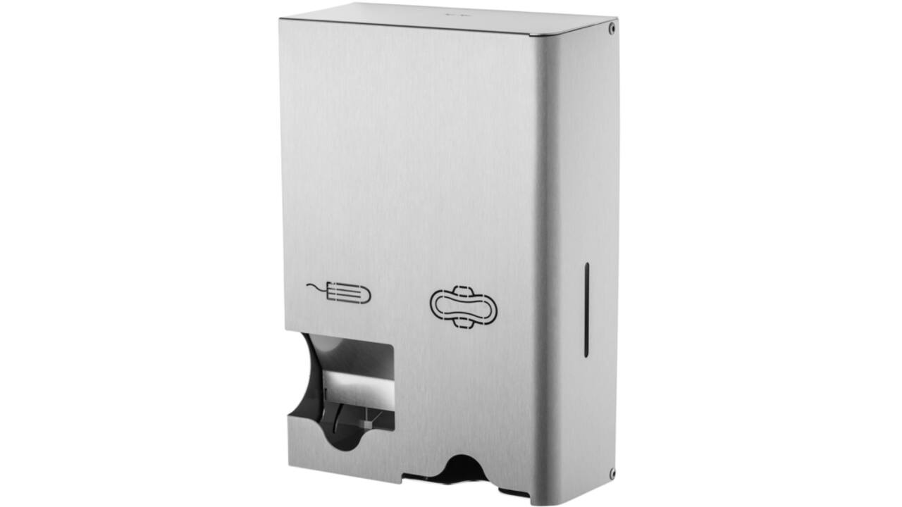 Dameshygiënedispenser MediQo-line klein RVS fingerprint coating