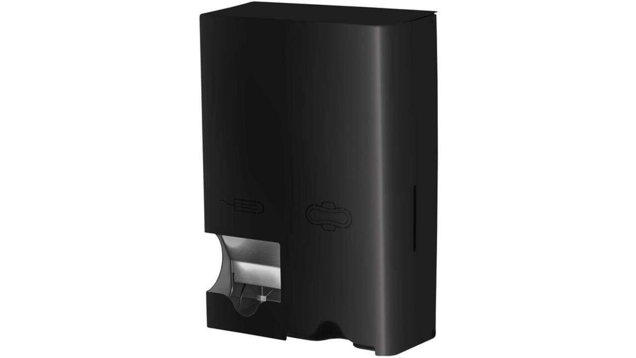Dameshygiënedispenser MediQo-line klein RVS zwart