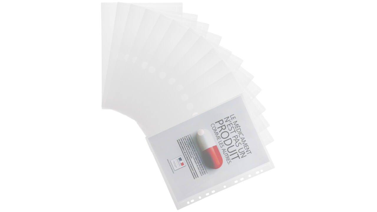 Enveloptas Djois Color Collection A4 horizontaal geperforeerd transp