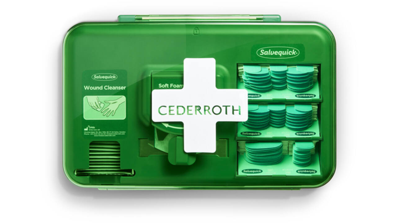 Wond dispenser Cederroth - Salvequick blauw