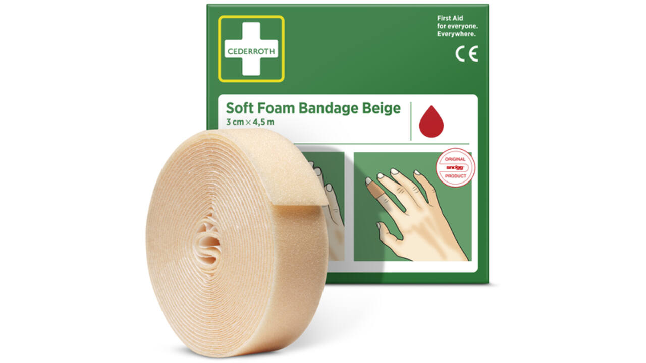 Bandage Cederroth Soft Foam 3cmx4,5m beige