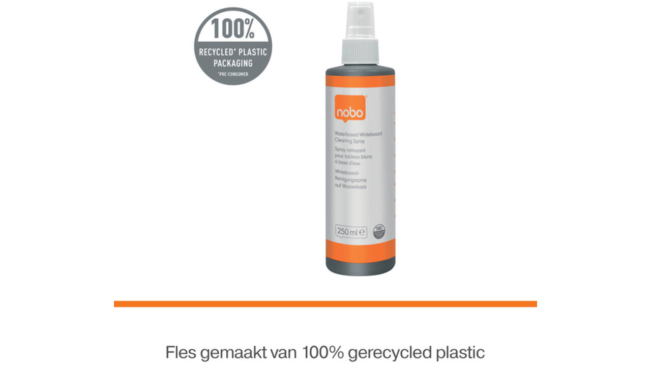 Whiteboardreinigingsspray Nobo waterbasis 250ml