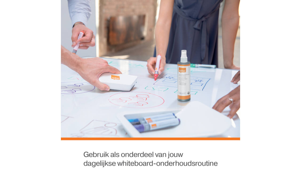 Whiteboardreinigingsspray Nobo waterbasis 250ml